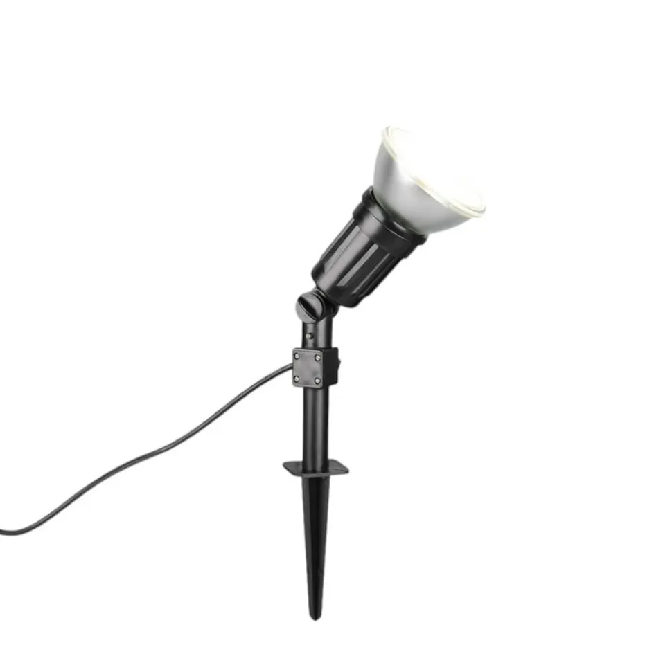 Udendørs spotlampe Caceres, sort, plast, IP44, vipbar