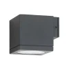 Udendørs væglampe 5161, sort, aluminium, glas, 1 x GU10