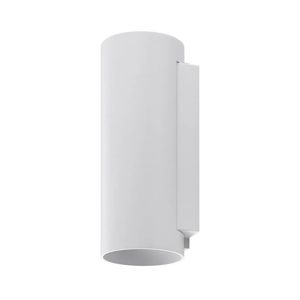 Udendørs væglampe CAN, hvid, 2 lyskilder, Ø 8 cm, IP65, metal, GU10