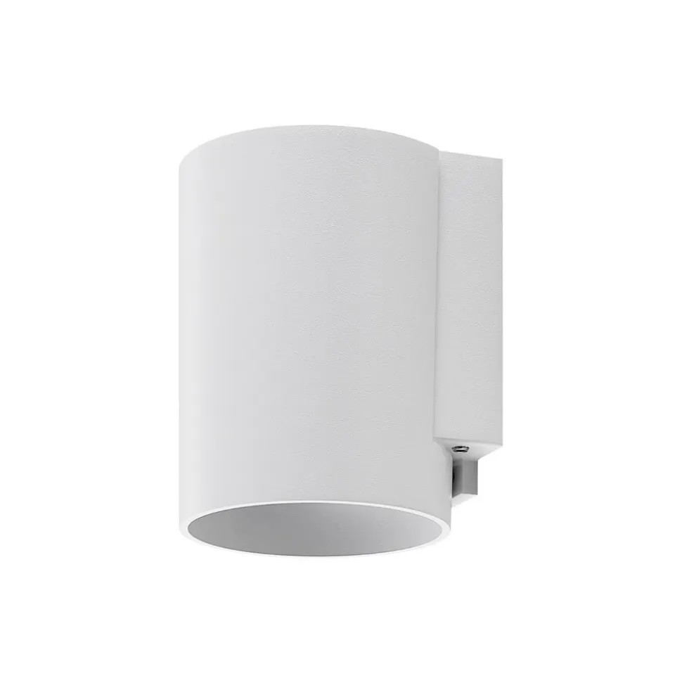 Udendørs væglampe CAN, hvid, 1 lyskilde, Ø 8 cm, IP65, metal, GU10