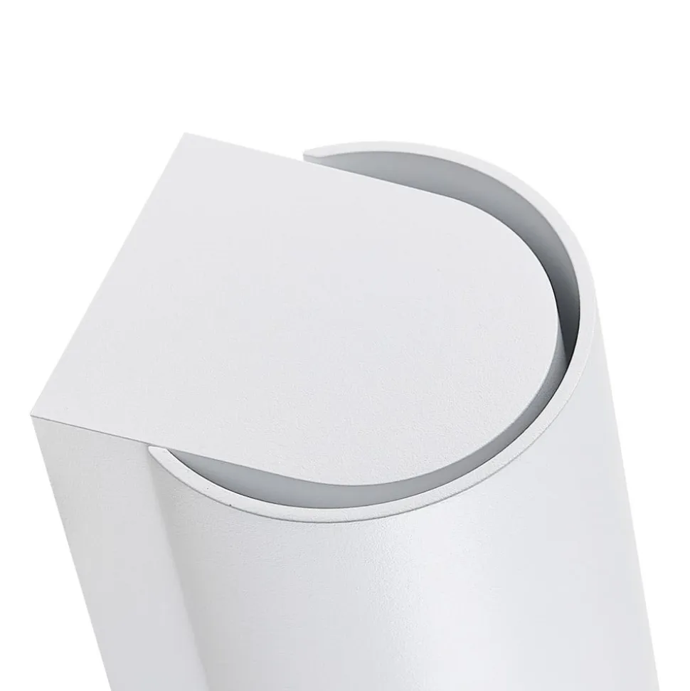 Udendørs væglampe CAN, hvid, 1 lyskilde, Ø 8 cm, IP65, metal, GU10