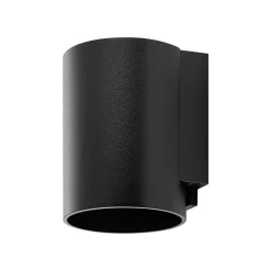 Udendørs væglampe CAN, sort, 1 lyskilde, Ø 8 cm IP65 metal GU10