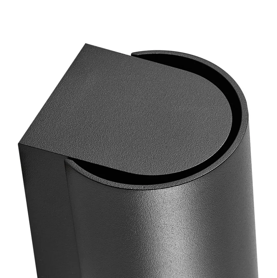 Udendørs væglampe CAN, sort, 1 lyskilde, Ø 8 cm IP65 metal GU10