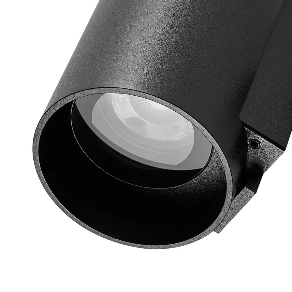 Udendørs væglampe CAN, sort, 1 lyskilde, Ø 8 cm IP65 metal GU10