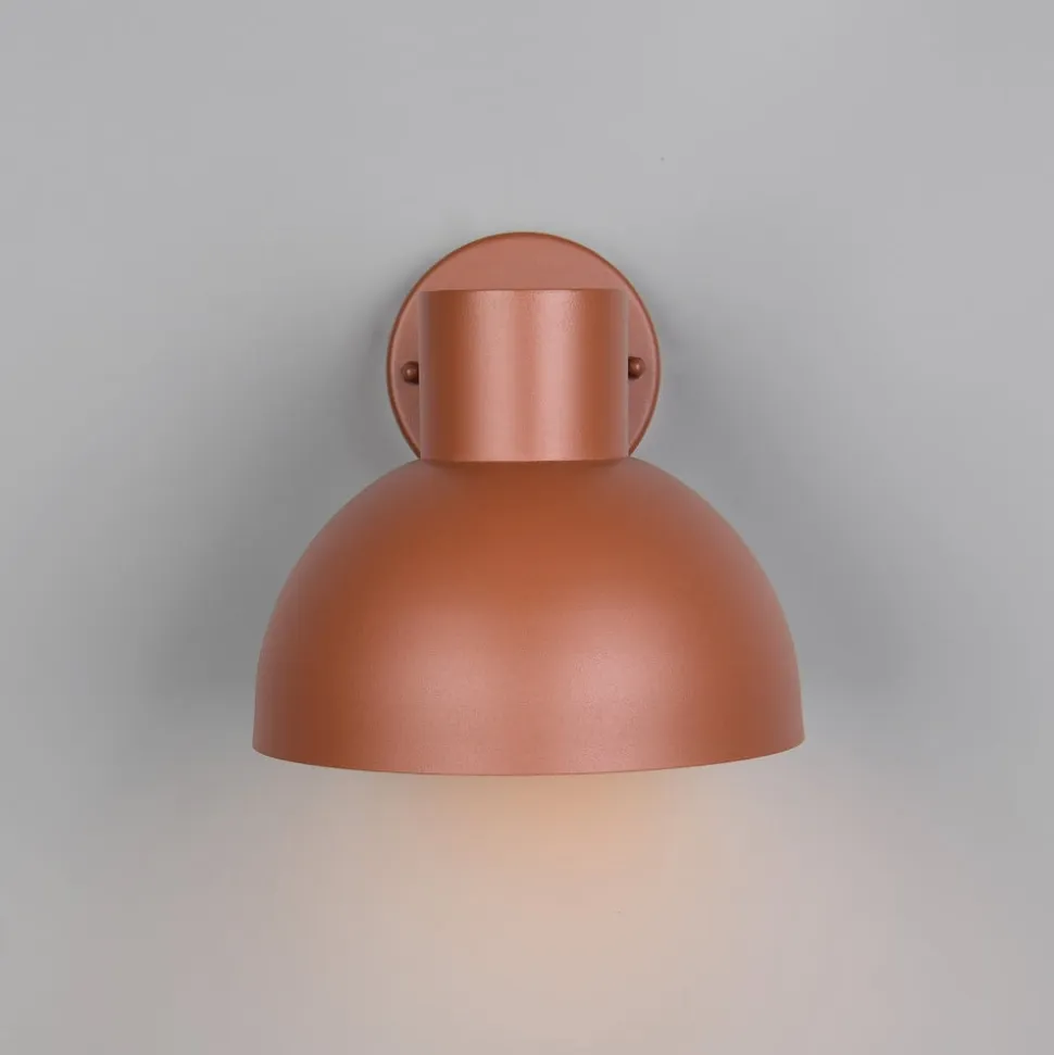 Udendørs væglampe Elbe, abrikos, trykstøbt aluminium, E27