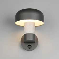 Udendørs væglampe Fraser Sensor grå/betonlook, aluminium IP54 E27