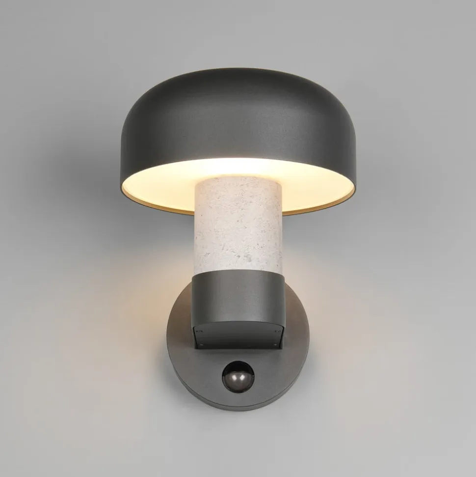 Udendørs væglampe Fraser Sensor grå/betonlook, aluminium IP54 E27
