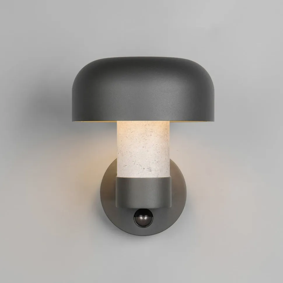 Udendørs væglampe Fraser Sensor grå/betonlook, aluminium IP54 E27