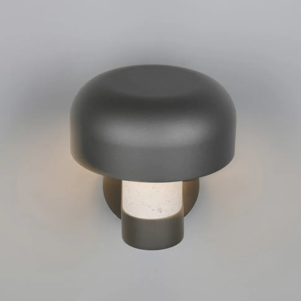 Udendørs væglampe Fraser Sensor grå/betonlook, aluminium IP54 E27