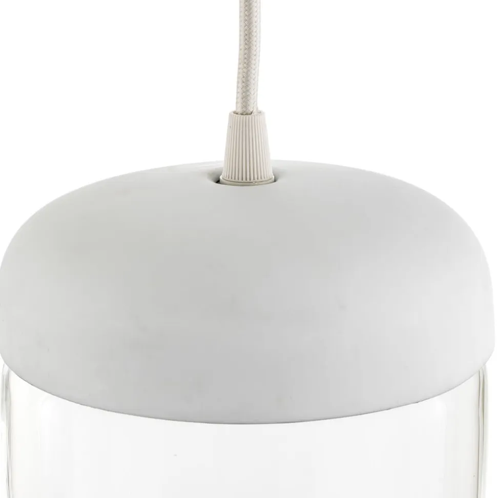 UMAGE Acorn hængelampe, hvid/stål, 2 lyskilder