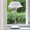 UMAGE Butler bordlampe glasskærm, stålfod