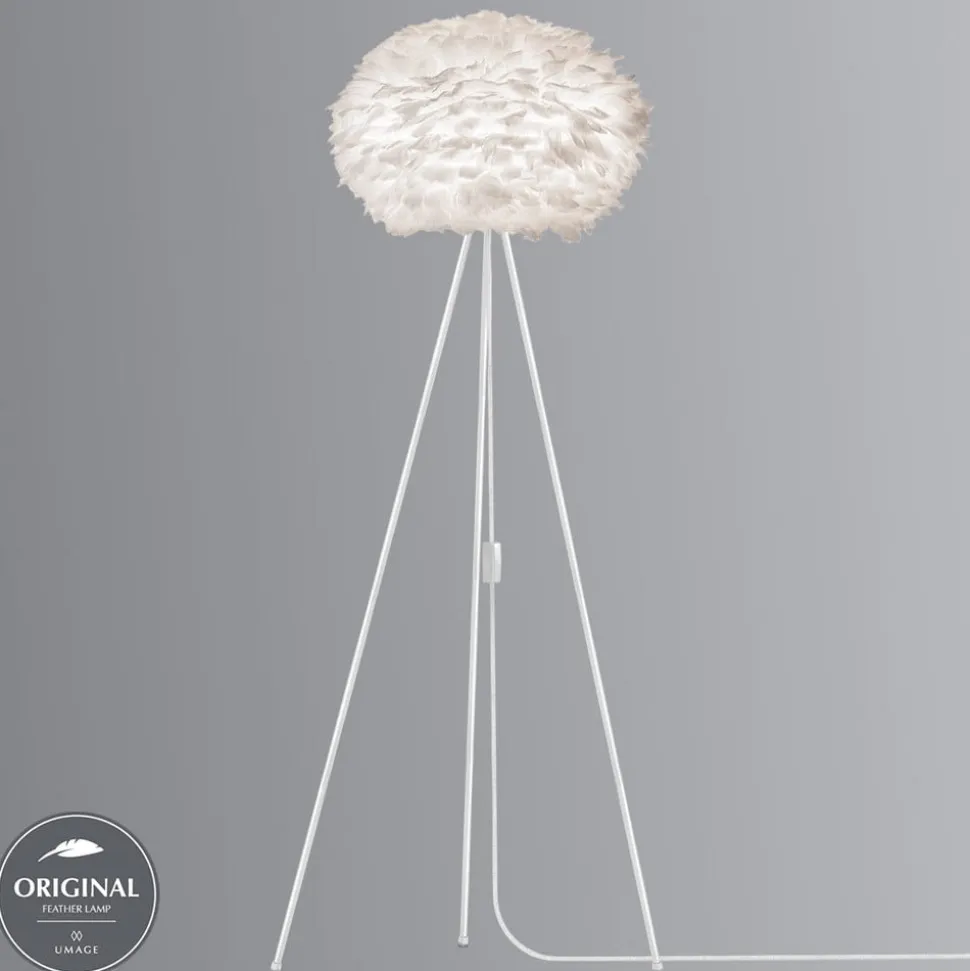 UMAGE Eos medium gulvlampe, tre ben, hvid