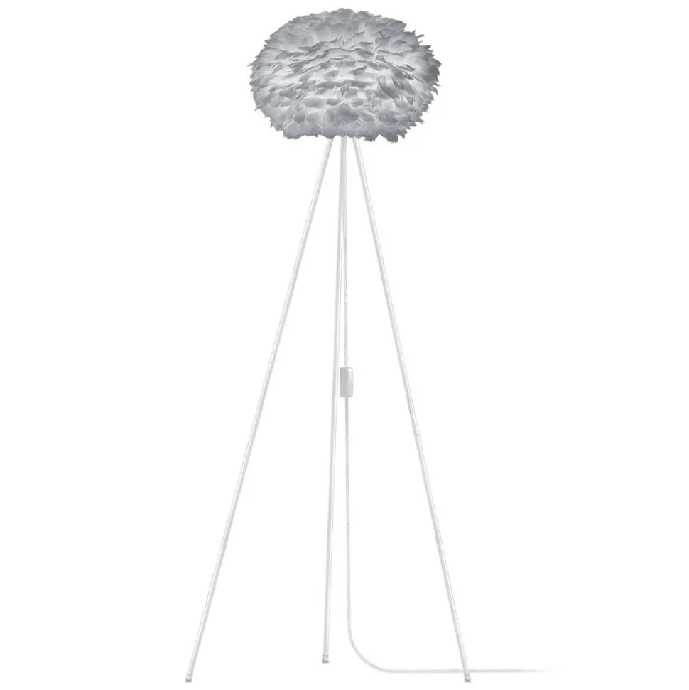 UMAGE Eos medium gulvlampe, tre ben, lysegrå