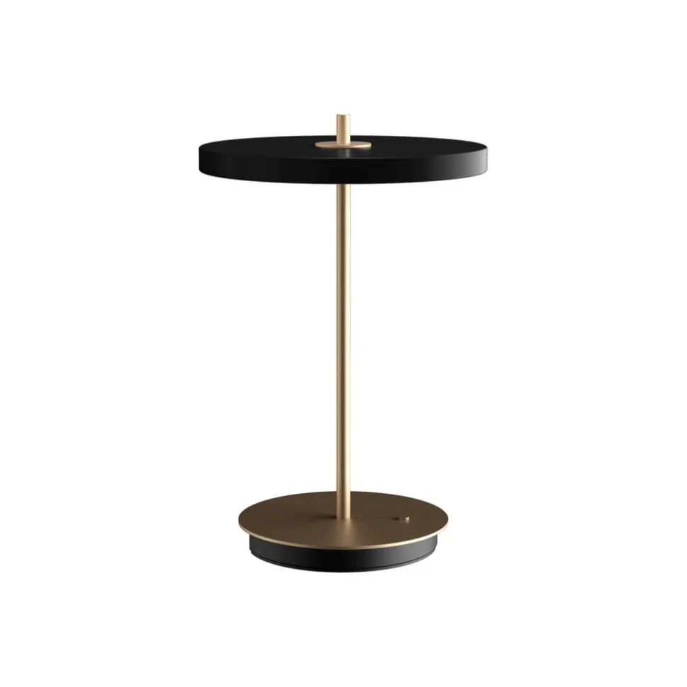 UMAGE LED-bordlampe Asteria Move sort/messing 31 cm