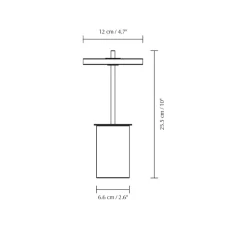 UMAGE LED-bordlampe Asteria Move Mini, hvid 26 cm IP44