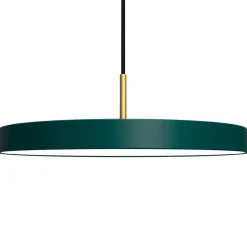 UMAGE LED-hængelampe Asteria Medium, grøn/messing, Ø 43 cm