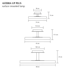 UMAGE LED-loftlampe Asteria UP PLUS, perlehvid, Ø 60 cm CCT