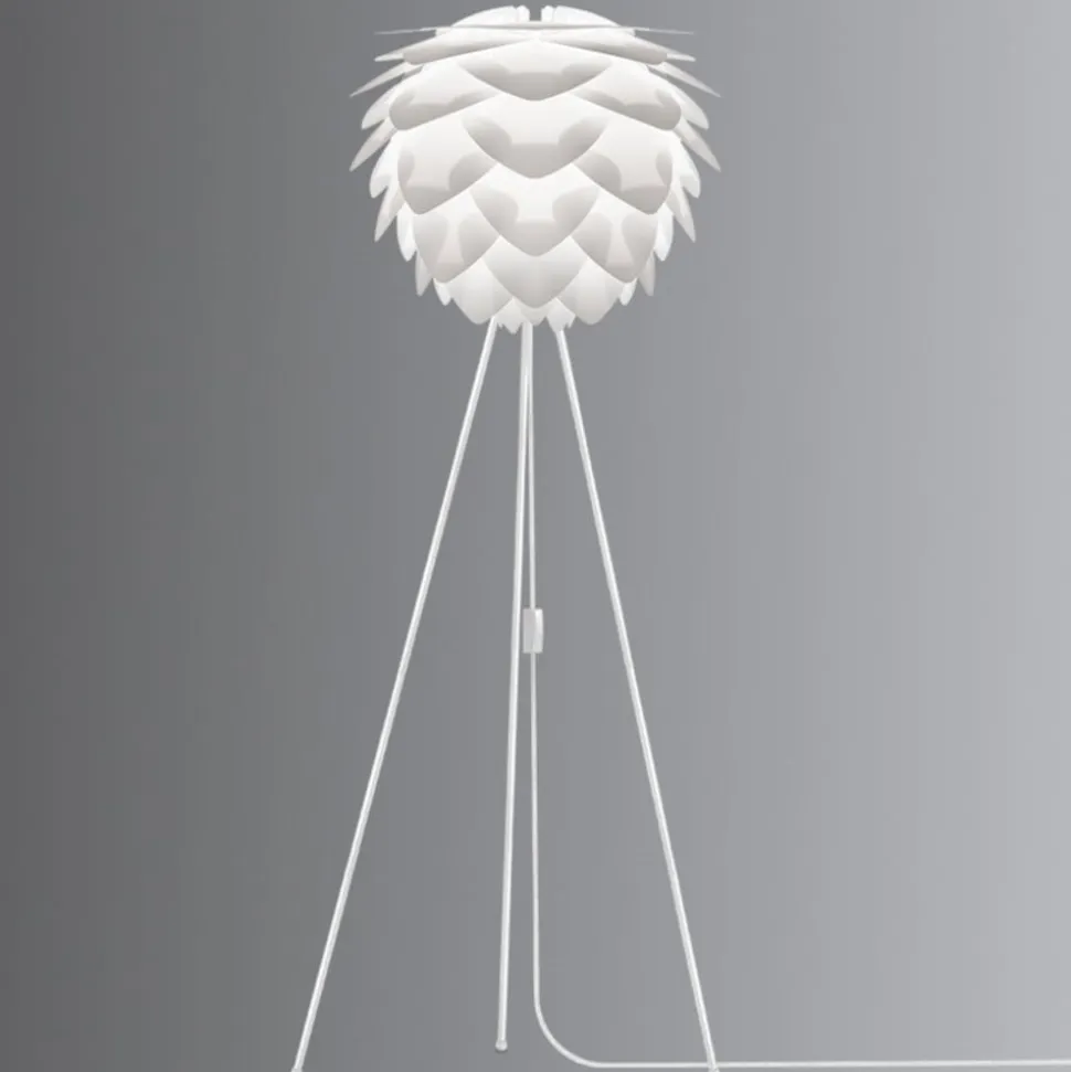 UMAGE Silvia medium gulvlampe, tre ben, hvid