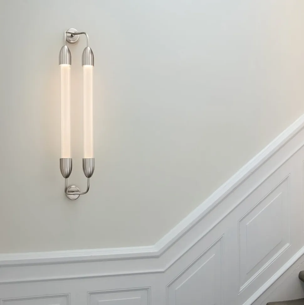 UMAGE væglampe Lemon Squeeze 2 lyskilder, længde 94 cm stålfarvet
