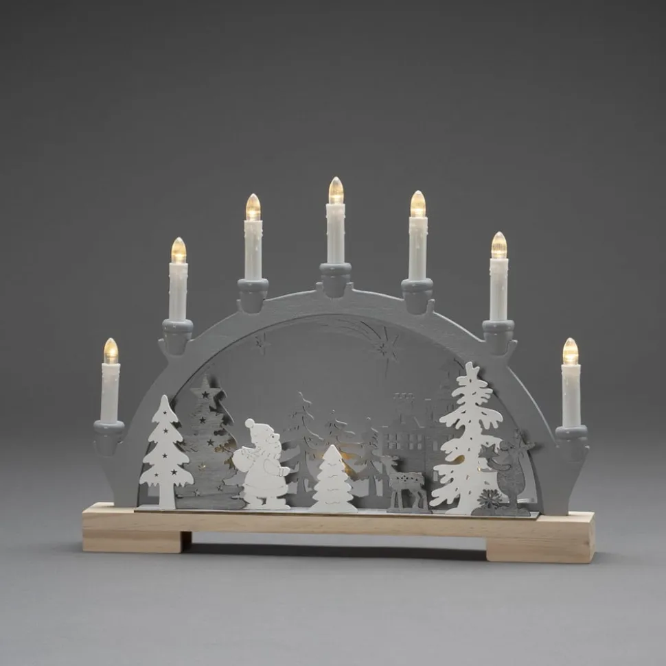 Vandrer i Skoven LED-adventsstage med dyr, træ