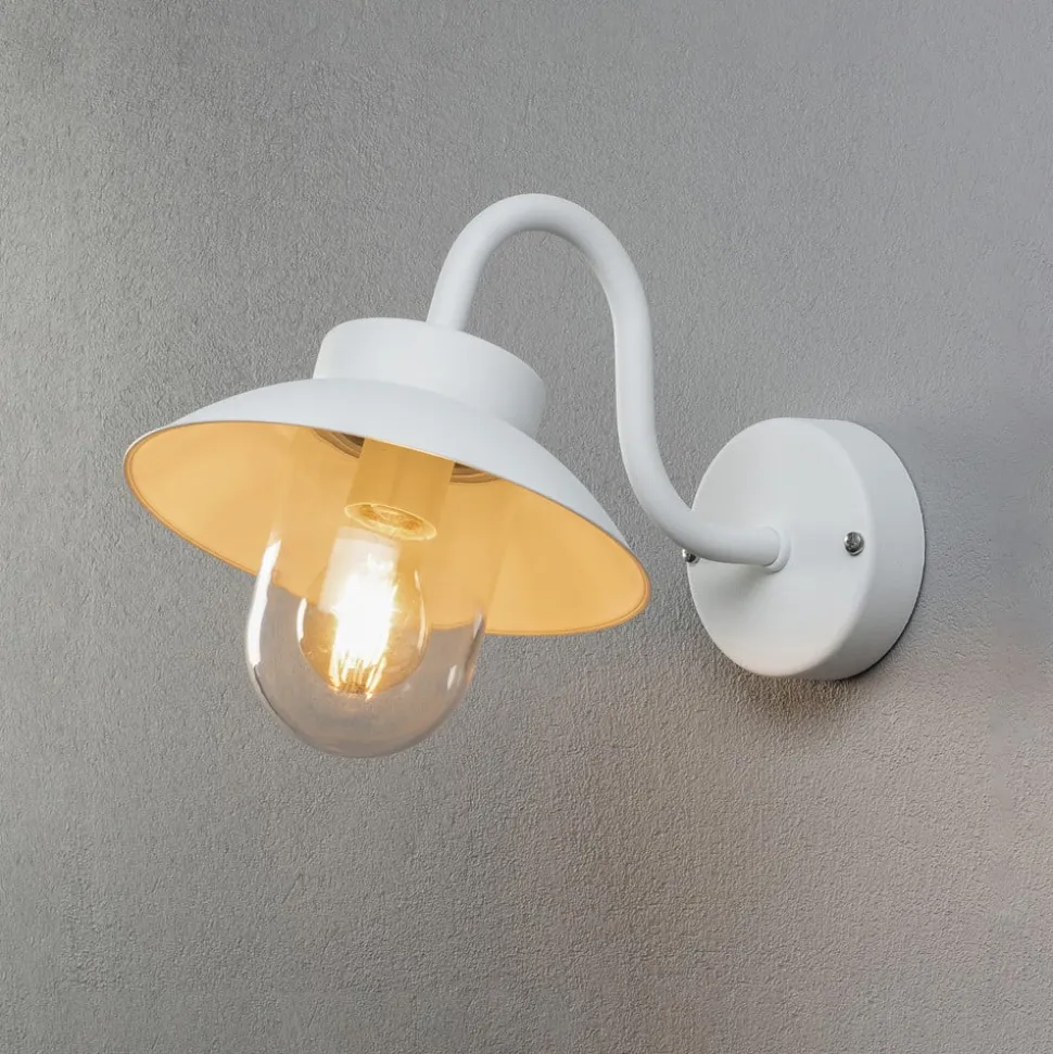 Vega Mini udendørs væglampe, bredde 22 cm, hvid