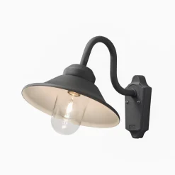 Vega udendørs væglampe, bredde 29,5 cm, sort