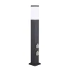 Vejlampe 400166140, højde 80 cm, V2A, antracit, 2 udtag