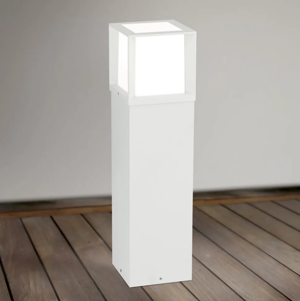Vejlampe Henry, hvid, højde 60 cm, aluminium/stål