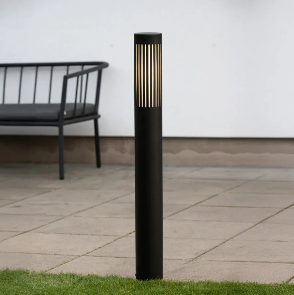 Vejlampe Pistoia, sort, højde 95 cm, metal, IP54