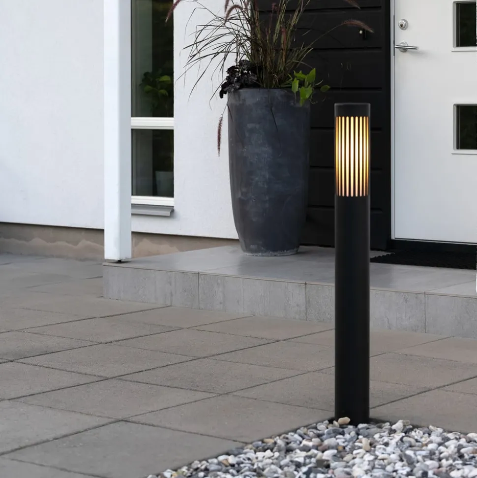 Vejlampe Pistoia, sort, højde 95 cm, metal, IP54