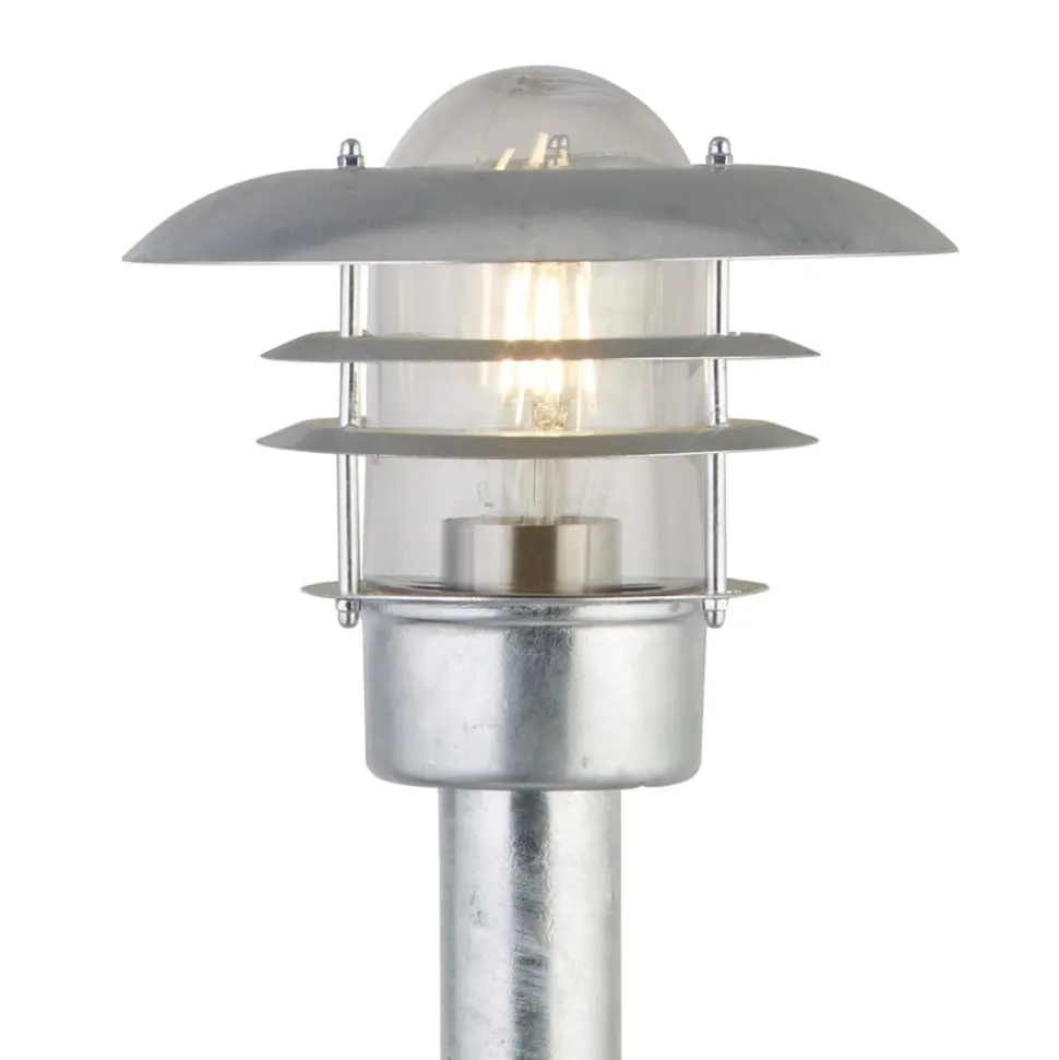 Vejlampe X Conrad, sølv, IP44, højde 51 cm, stål