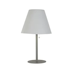 Venice I LED-bordlampe, IP44, hvid/sølv