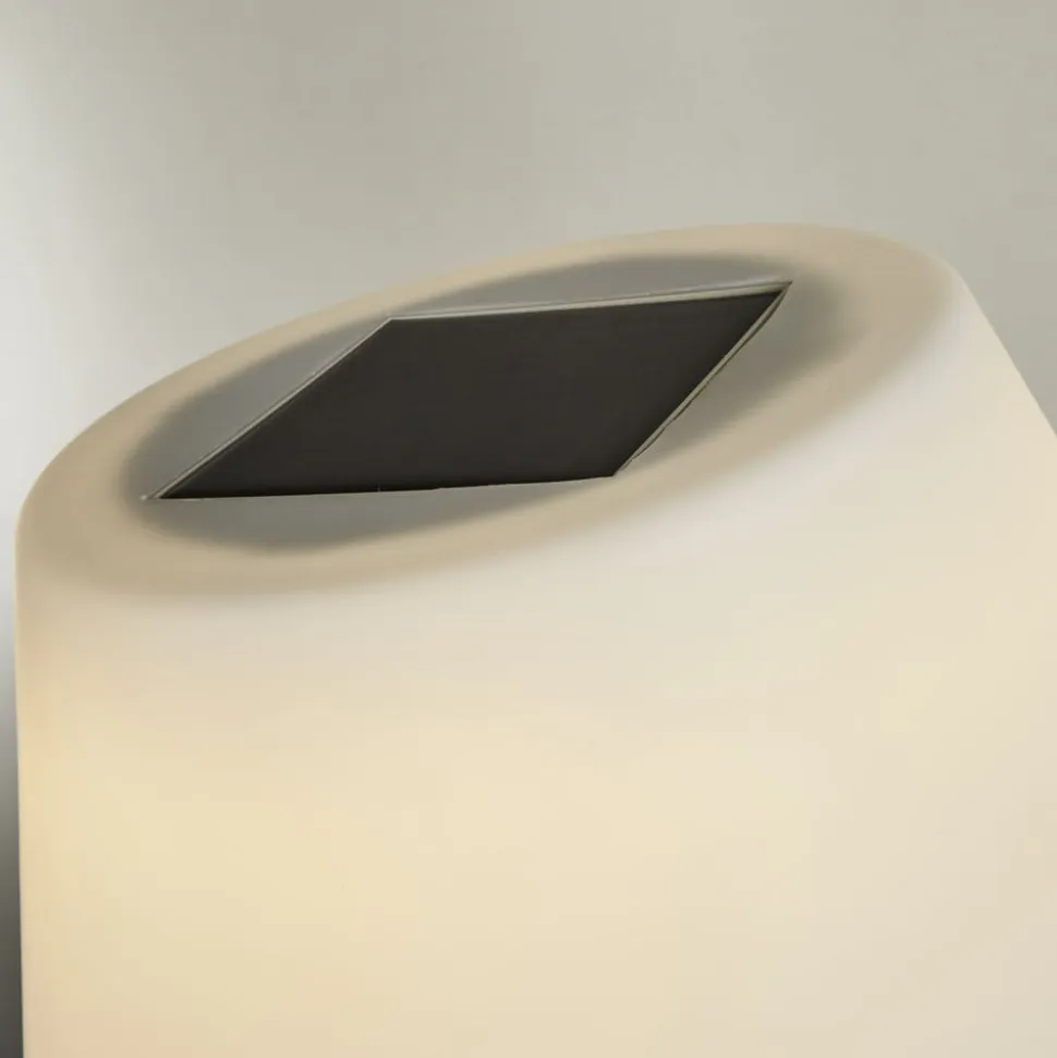 Venice I LED-bordlampe, IP44, hvid/sølv