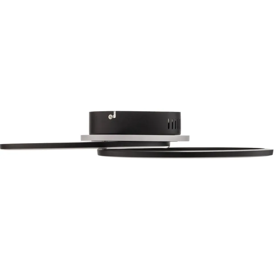 Venida LED-loftlampe i ring-design, sort