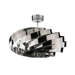 Vento loftlampe, krom nikkelfarvet, Ø 60 cm, metal