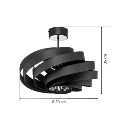 Vento loftlampe, sort, Ø 50 cm, metal, E27
