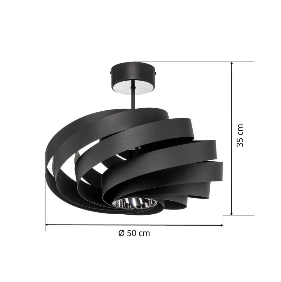 Vento loftlampe, sort, Ø 50 cm, metal, E27