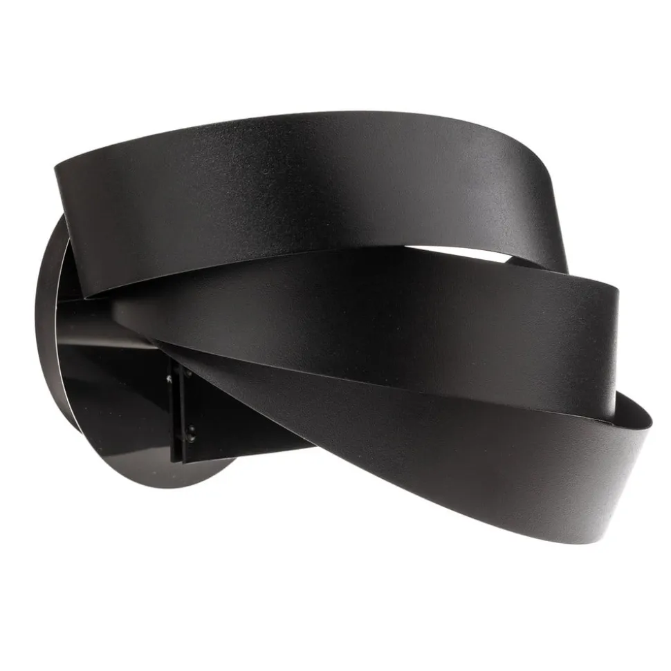 Vento væglampe, sort, E14, metal, 14 cm høj