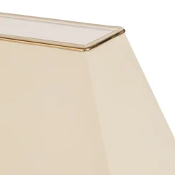 Veronique bordlampe, bred fod, creme/guld