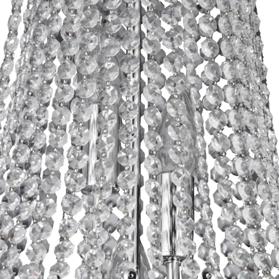 Versailles krystal-lysekrone, krom, 55 cm