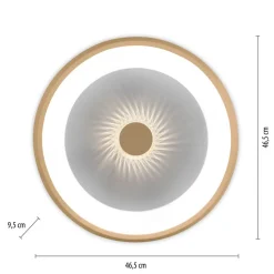 Vertigo LED-loftslampe, CCT, Ø 46,5 cm, messing