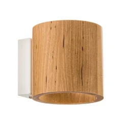 Væglampe Ara som cylinder i træ