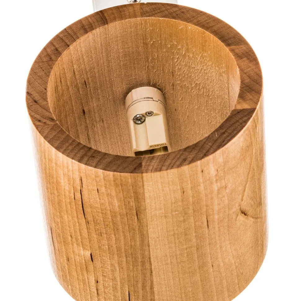Væglampe Ara som cylinder i træ