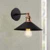 Væglampe Berceste N-663, sort/kobber, jern, Ø 24 cm