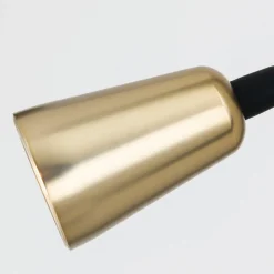 Væglampe Dotty, messingfarvet, fleksibel arm, dæmper, GU10