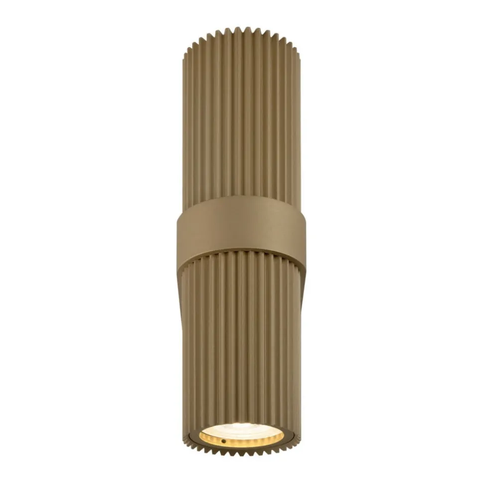 Væglampe DYNAMICS, guldfarvet, højde 23 cm, metal op/ned
