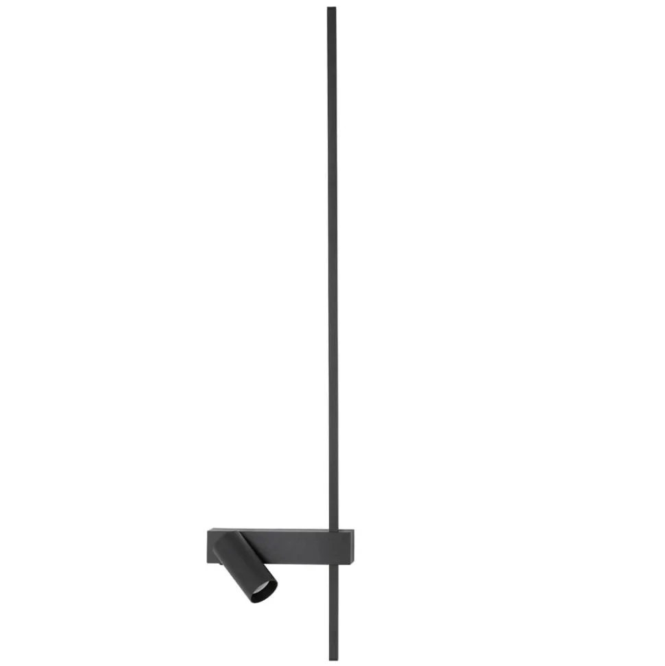 Væglampe EASY RIGHT, sort Bredde 80 cm Metal GU10 + LED