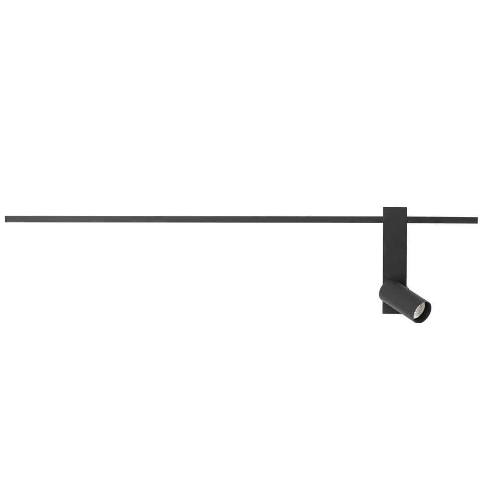 Væglampe EASY RIGHT, sort Bredde 80 cm Metal GU10 + LED