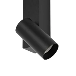 Væglampe EASY RIGHT, sort Bredde 80 cm Metal GU10 + LED