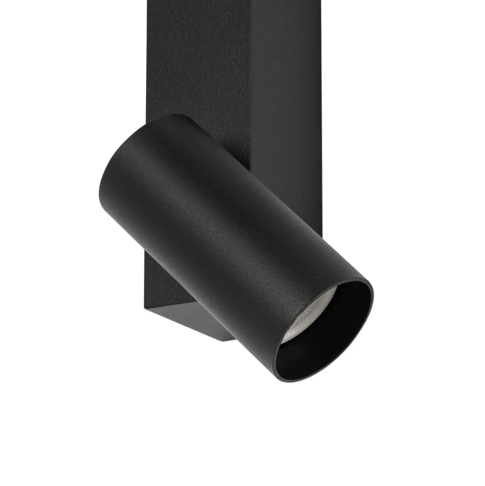 Væglampe EASY RIGHT, sort Bredde 80 cm Metal GU10 + LED